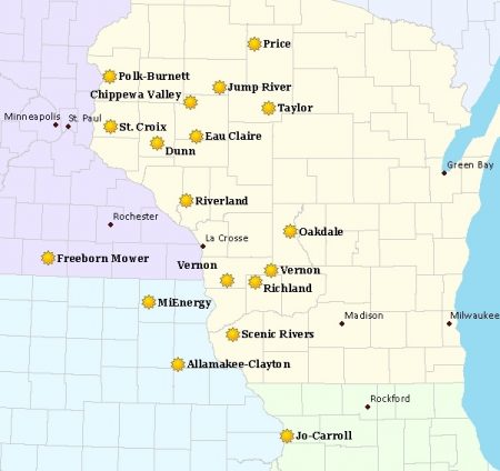 Dairyland Solar Projects Map